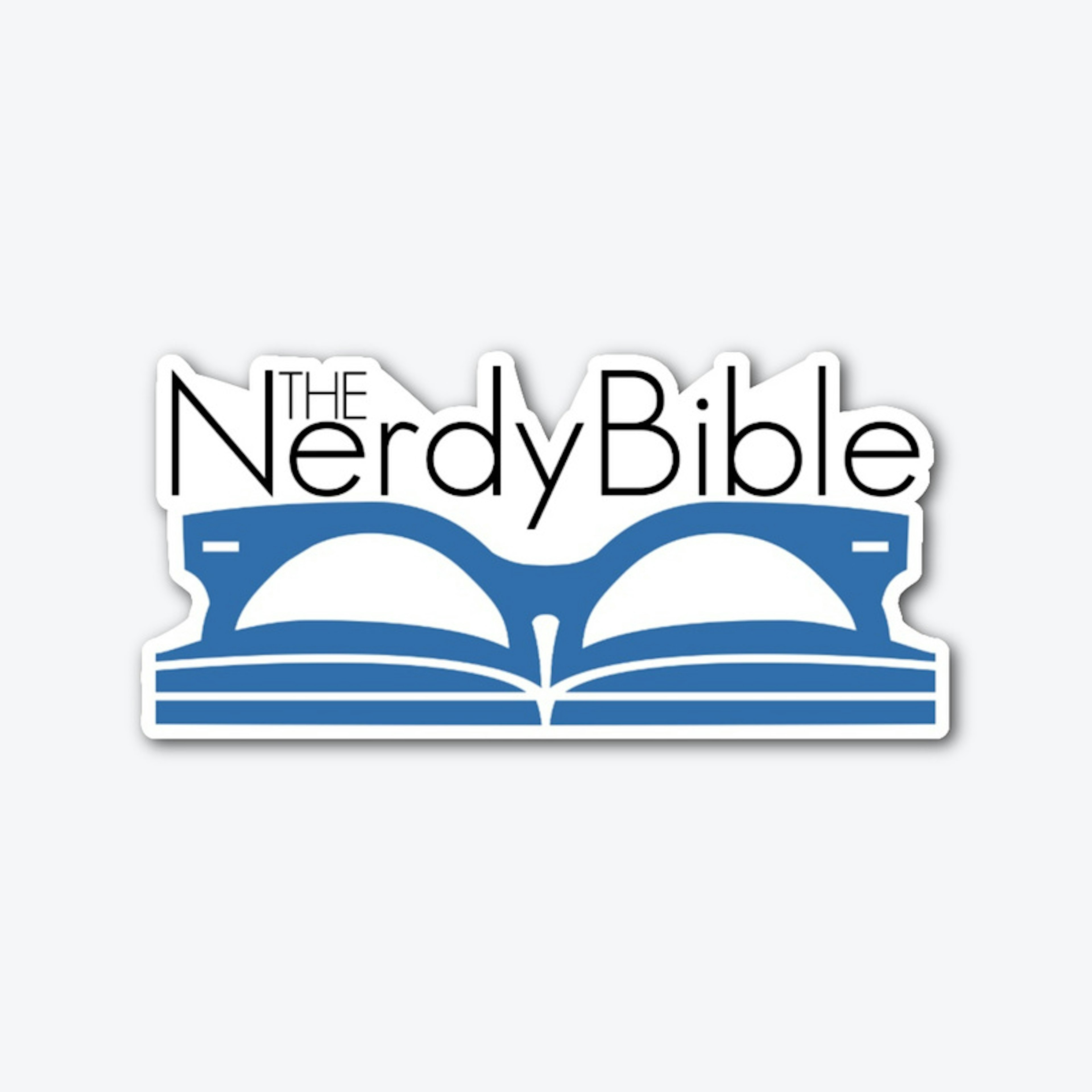 The Nerdy Bible - White Sticker